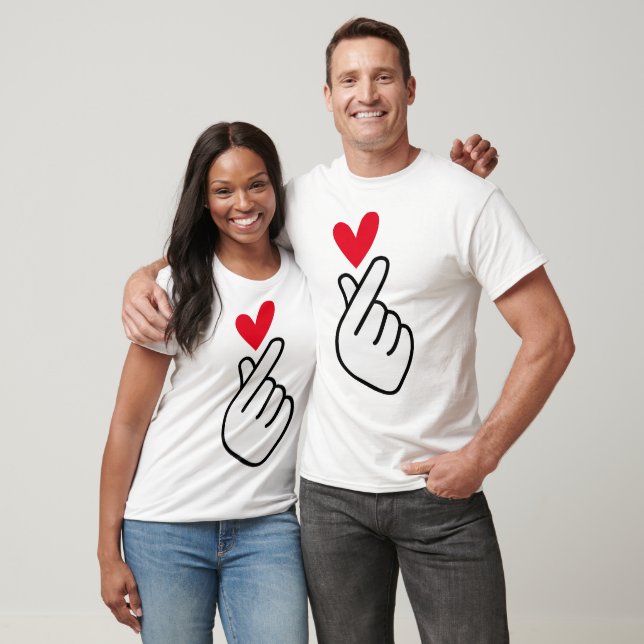 Camiseta Korean finger heart (Unissex)