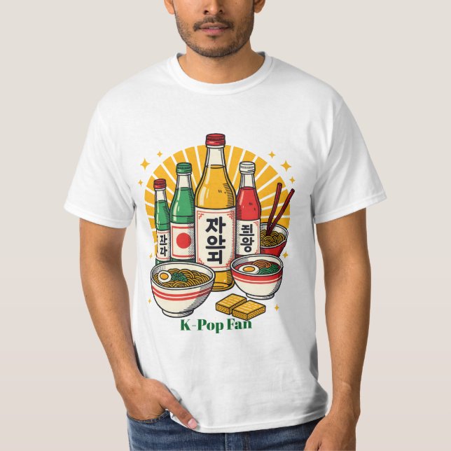 Camiseta Korean Pop Culture Chest Print (Frente)