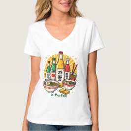 Camiseta Korean Pop Culture Chest Print