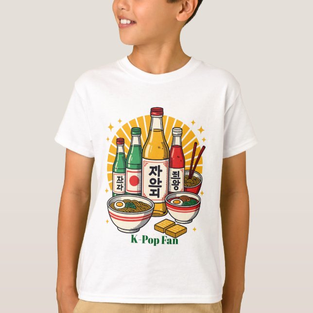 Camiseta Korean Pop Culture Chest Print (Frente)