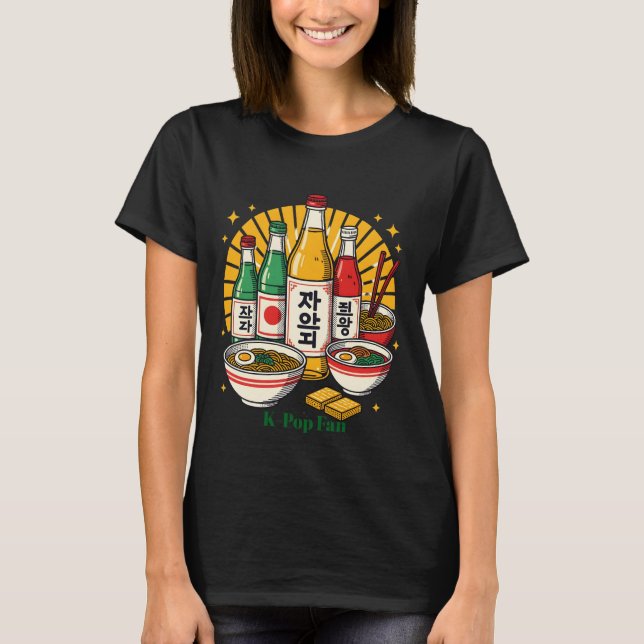 Camiseta Korean Pop Culture Chest Print (Frente)