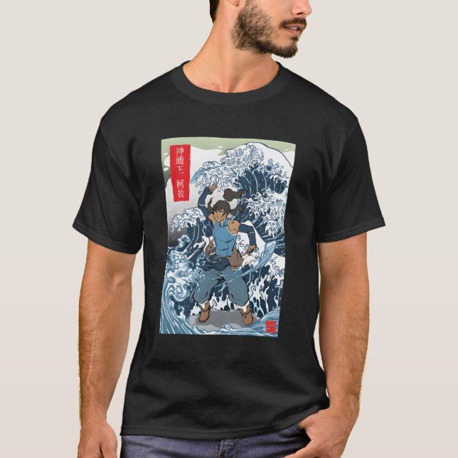 Camiseta Korra Wave Red Kanji (Frente)