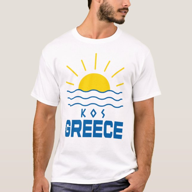 Camiseta KOS Grécia Sol e Branca de Mares (Frente)