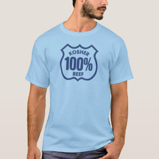 Camiseta Kosher 100% Beef T-Shirt – Funny Jewish Food Humor