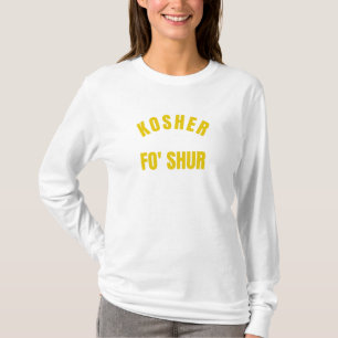 Camiseta Kosher Fo Shure Engraçado Judeu Kashrut Pareve