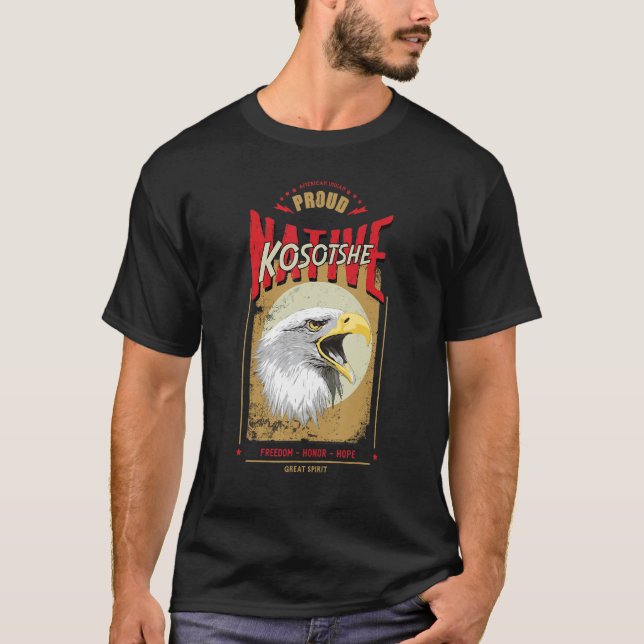 Camiseta Kososshe Native American Eagle Spirit Vintage Hono (Frente)