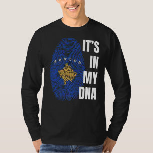 Camiseta Kosovar Flag Dna Fingerprint Kosovo
