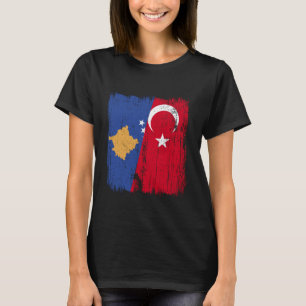 Camiseta Kosovo Turquia Meia Bandeira Turquia Kosovar Heran