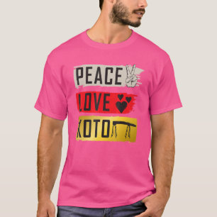 Camiseta Koto Musical Institute Japonês Plucked Music Pla