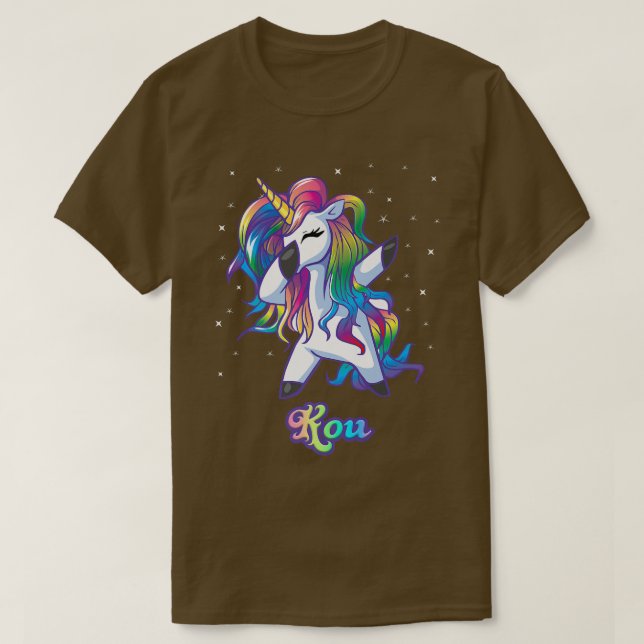Camiseta KOU Unicorn Oferece Presentes Para Meninas De Aniv (Frente do Design)