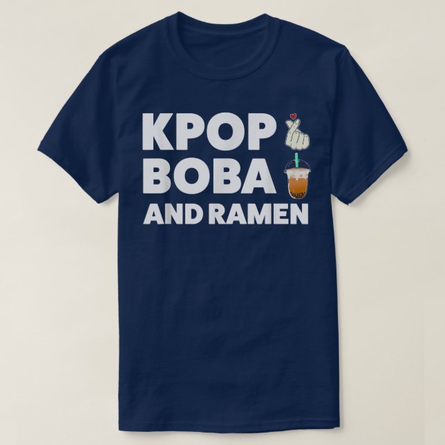Camiseta Kpop boba e Ramen K-pop (Frente do Design)