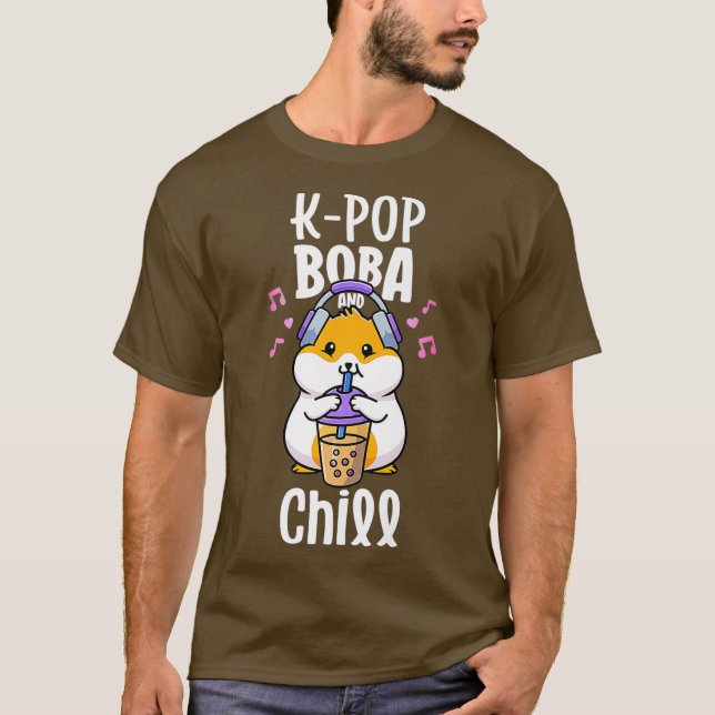 Camiseta KPop E Chill Boba E Kawaii Pop (Frente)