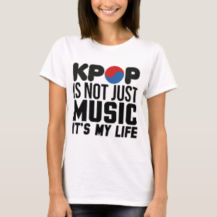 Camiseta Kpop é meus gráficos do slogan da música da vid