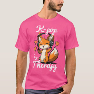 Camiseta Kpop É Minha Terapia Fox Coreano Pop Merch K-Pop M