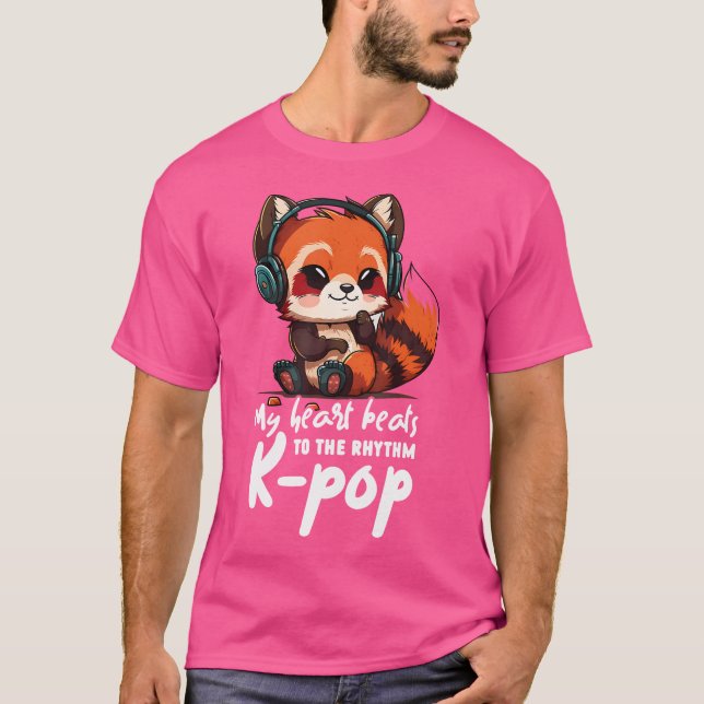Camiseta Kpop Items Bias Red Panda Coreana Pop Merch K-Pop  (Frente)