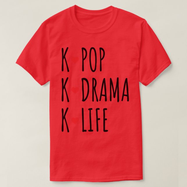 Camiseta KPop KDrama KLife (Frente do Design)