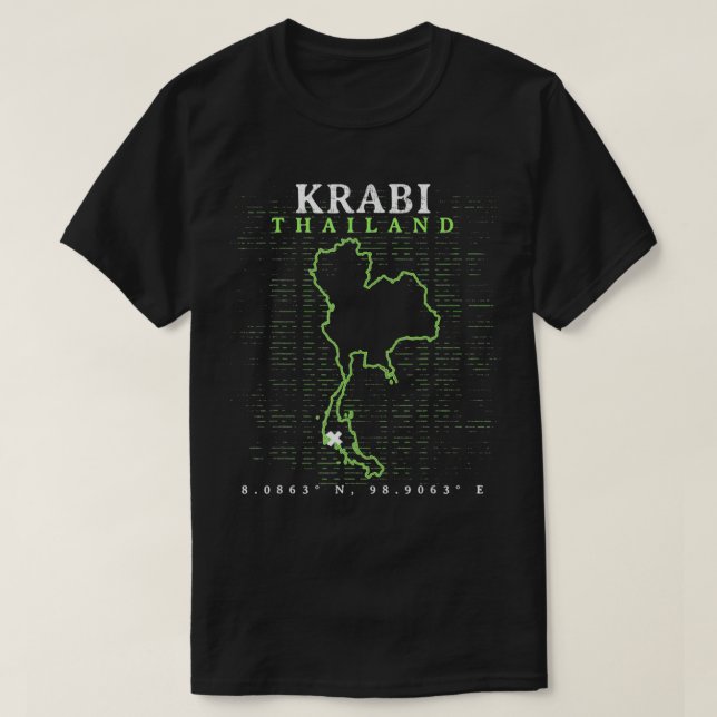 Camiseta Krabi da Tailândia (Frente do Design)