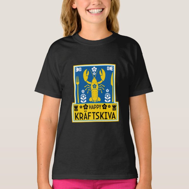 Camiseta Kräftskiva - Partido dos Peixes-Craques Sueco (Frente)