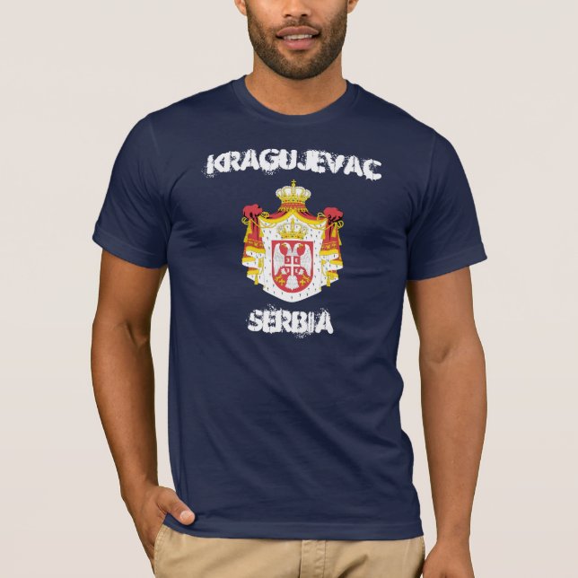 Camiseta Kragujevac, Sérvia com casaco de armas (Frente)