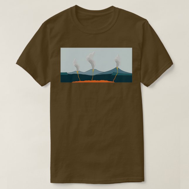 Camiseta Krakatoa Erupção (Frente do Design)