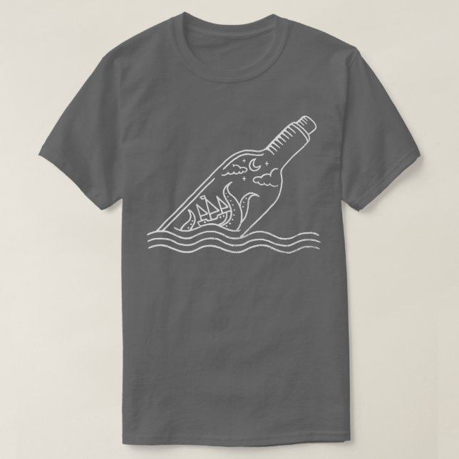 Camiseta Kraken numa garrafa (Frente do Design)