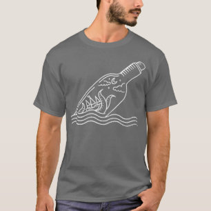Camiseta Kraken numa garrafa