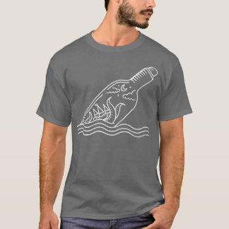 Camiseta Kraken numa garrafa