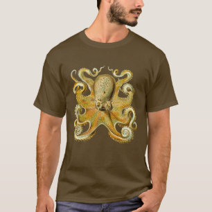 Camiseta Kraken Vintage, Polvo Gamochonia, Ernst Haeckel