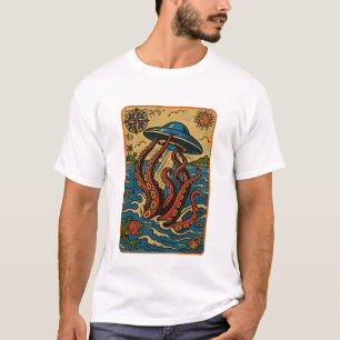 Camiseta Kraken vs UFO: O Mapa Esquecido