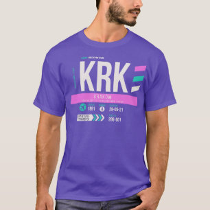 Camiseta Krakow KRK Código do aeroporto — Marca de bagagem