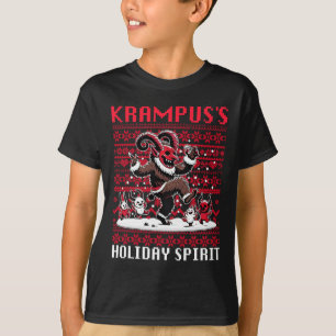 Camiseta Krampus Holiday Spirit Design de Natal
