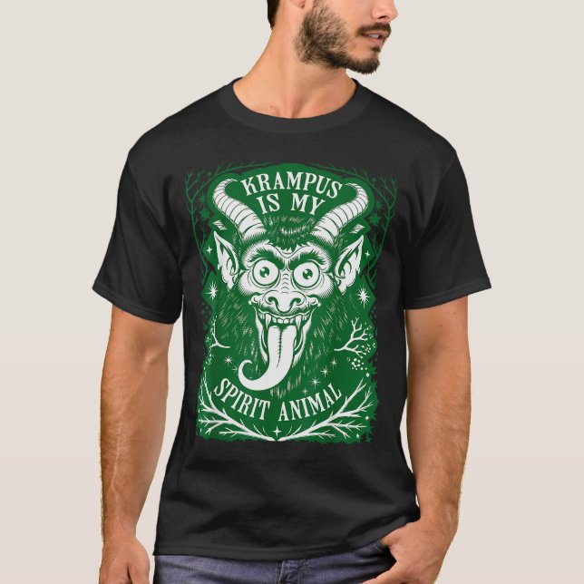 Camiseta Krampus Is My Srit Animal German Folklore For Kram (Frente)