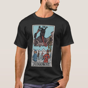 Camiseta Krampus Julgamento Tarot Card Engraçado Natal Goth