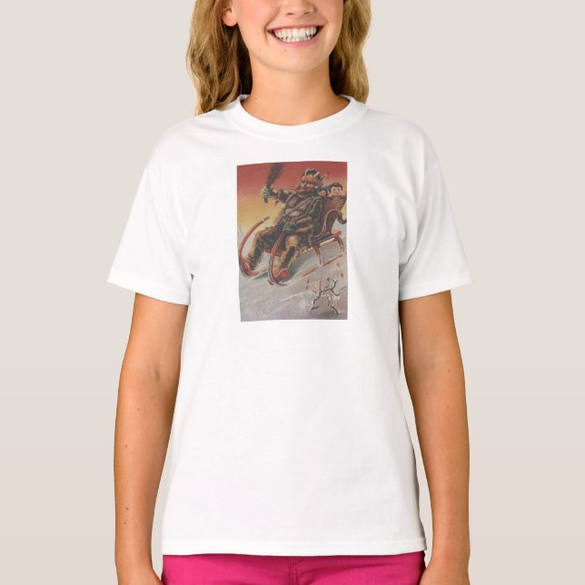 Camiseta Krampus Kidnaping Children Sleigh (Frente)