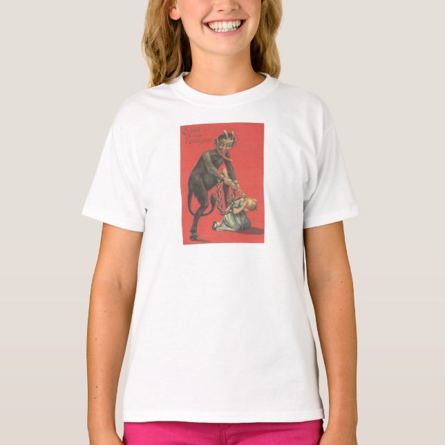 Camiseta Krampus Punindo Rapariga (Frente)