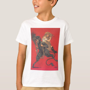 Camiseta Krampus sequestrando menina