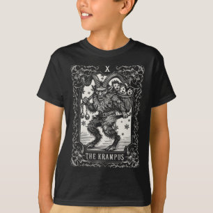 Camiseta Krampus Tarot Card Design de Natal Mau Pa