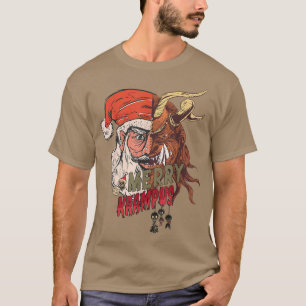 Camiseta Krampusnacht Feliz Krampus e Papais noeis Cristo d