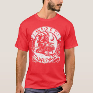 Camiseta Krampusnacht Krampus de Moto de Neve engraçado