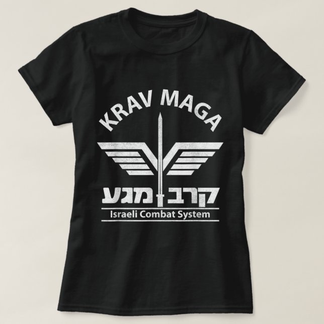 Camiseta Krav Maga - Contato Combater o Sistema de Autodefe (Frente do Design)