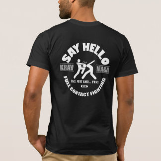 Camiseta Krav Maga: Diga olá! o manganês