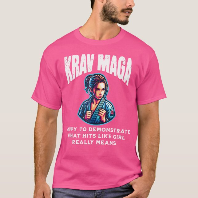 Camiseta Krav Maga Girl Krav Maga Equipamento Mma Itens Kra (Frente)