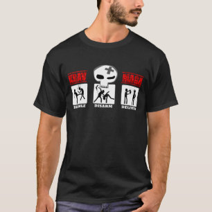 Camiseta Krav Maga - ícones 3D pequenos