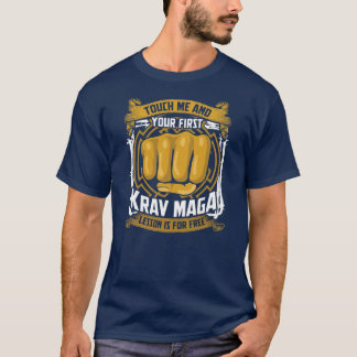 Camiseta Krav Maga para homens lutando contra a autodefesa