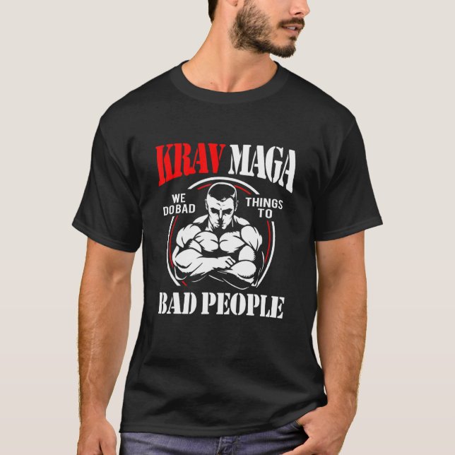 Camiseta Krav Maga Pessoas ruins (Frente)