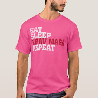 Camiseta Krav Maga Shirt Gift Coma Sleep Krav Maga Repetir