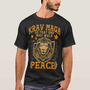 Camiseta Krav Maga Um Pode Caminhar Em Paz Em Autodefesa Is