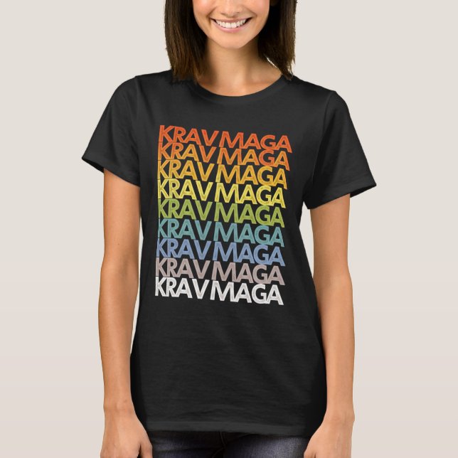 Camiseta Krav Mega Self Defense Training Martial Arts Fitne (Frente)