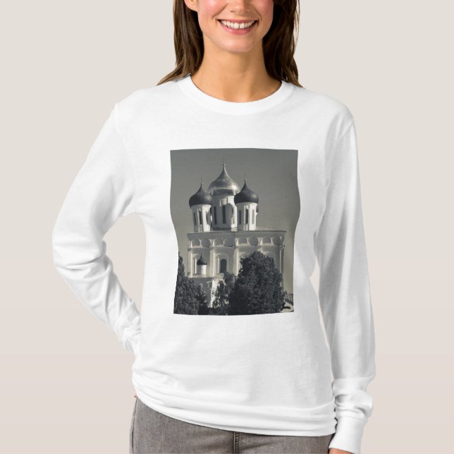 Camiseta Kremlin de Pskov e Catedral da Trindade (Frente)