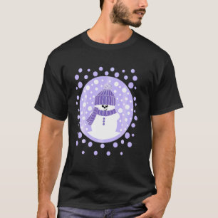 Camiseta Krimbles Diversão Dotty Snowman Com Lilac Wooly Ha